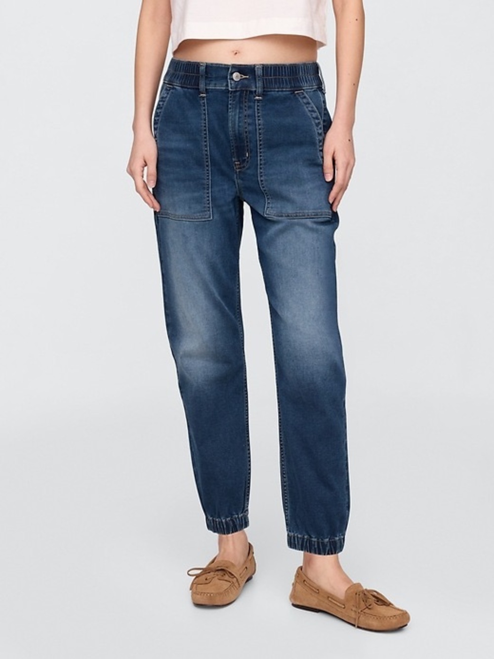 GAP High-Rise Sweatpant Jean Denim Women